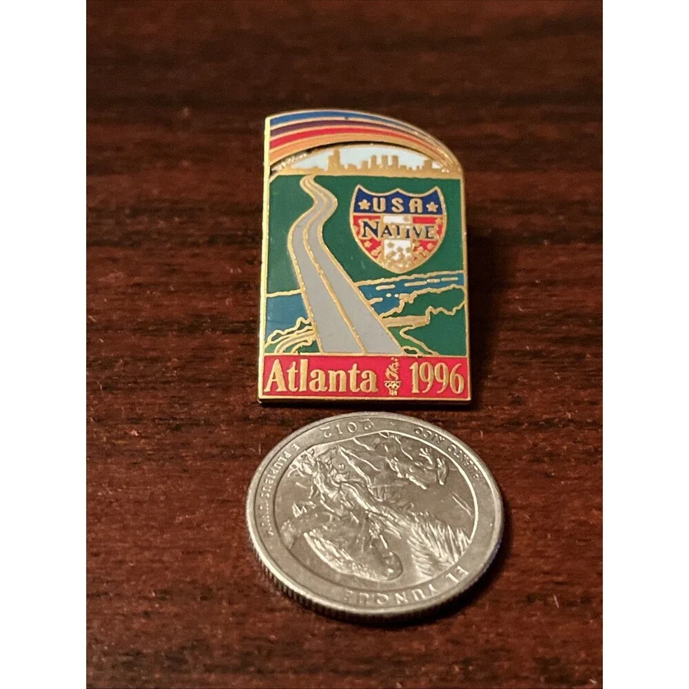 Vintage‎ 1996 Atlanta Olympics USA Native Lapel Hat Pin